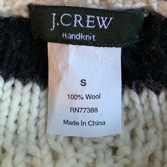 J Crew Womens Hand Knit Chunky Wool Sweater Small - Picture 8 of 8